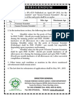 Corrigendum: Sr. No. Posts Min Age Maximum Age