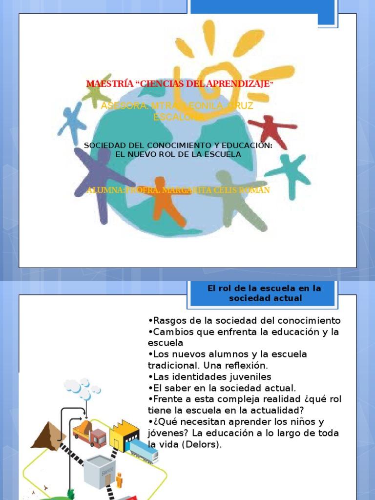 Mcr. El Rol de La Educacion | PDF | Conocimiento | Sociedad