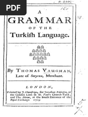 thomas vaughan a grammar of the turkish language pdf