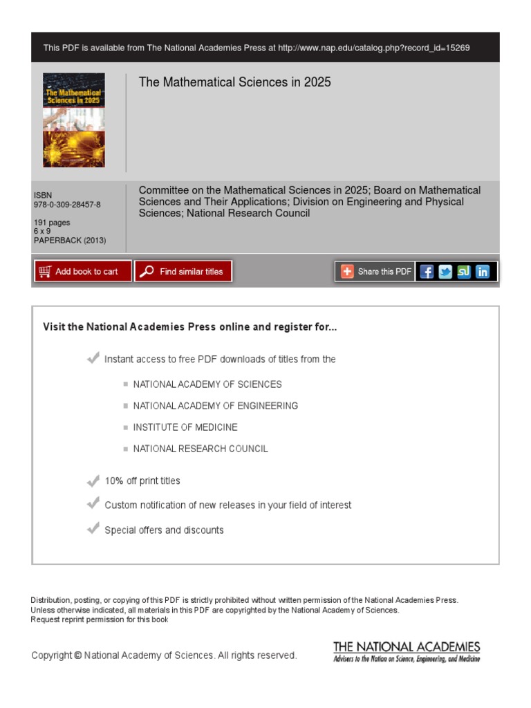 Math in 2025 | PDF | Science | National Science Foundation