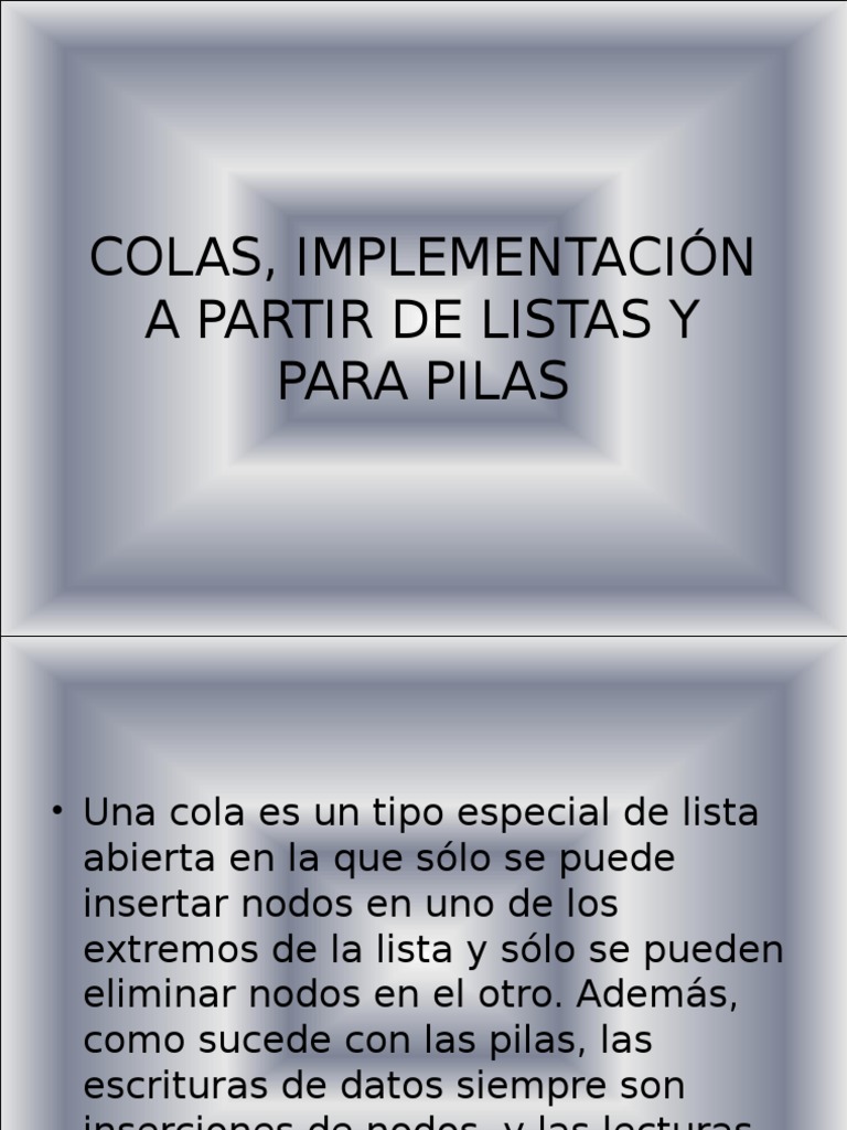 Implementación de Colas en C | PDF | Cola (tipo de datos abstractos ...