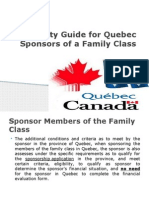Eligibility Guide For Quebec Sponsors of A Family Class