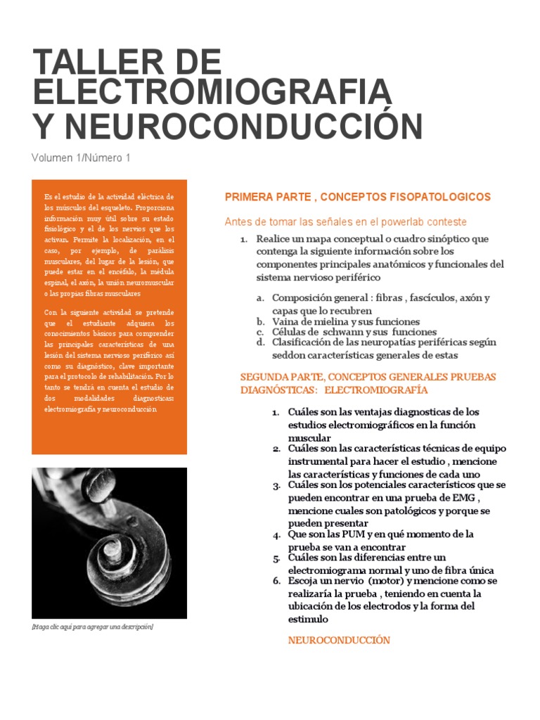 Taller de Electromiografía y Neuroconducción | PDF | Electromiografia ...