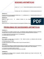 Ejercicios de Progresiones Aritmeticas y Geometricas