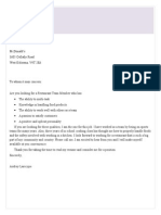 Cover Letter 2