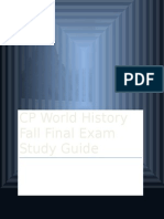 CP World History Fall Final Exam Study Guide