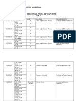 Sesiune Examene (Probe de Verificare) Sem. II 2014-2015