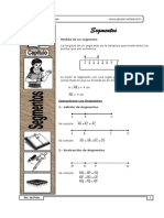 Medición y operaciones con segmentos en geometría