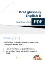 Oral Glossary English II: Meraz Rivera Norberto Aramis