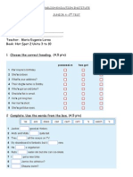 Junior 4 Test 3