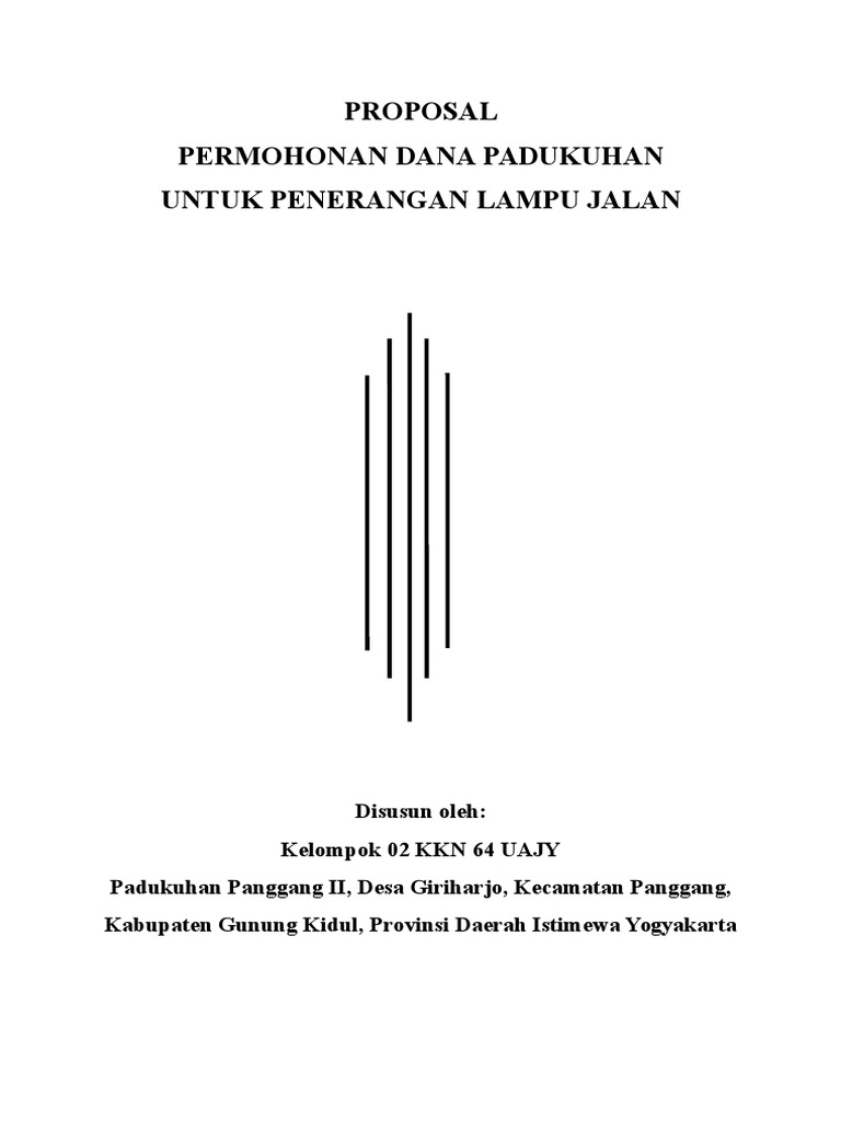 Proposal Penerangan Jalan Pdf