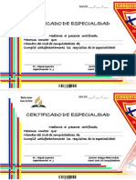 Certificado de Especialidad