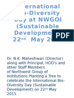 International Bio-Diversity Day at NWGOI (Sustainable Development) 22nd May 2015