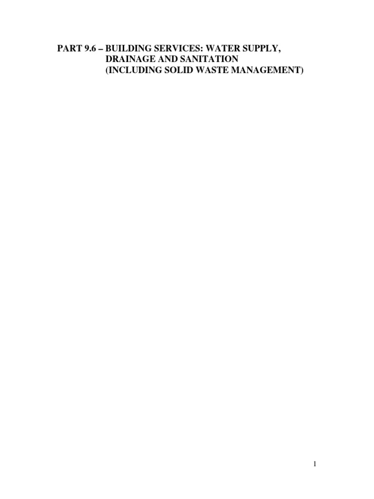 Ghana Building Code - Part 9.6 | PDF | Sanitary Sewer | Plumbing