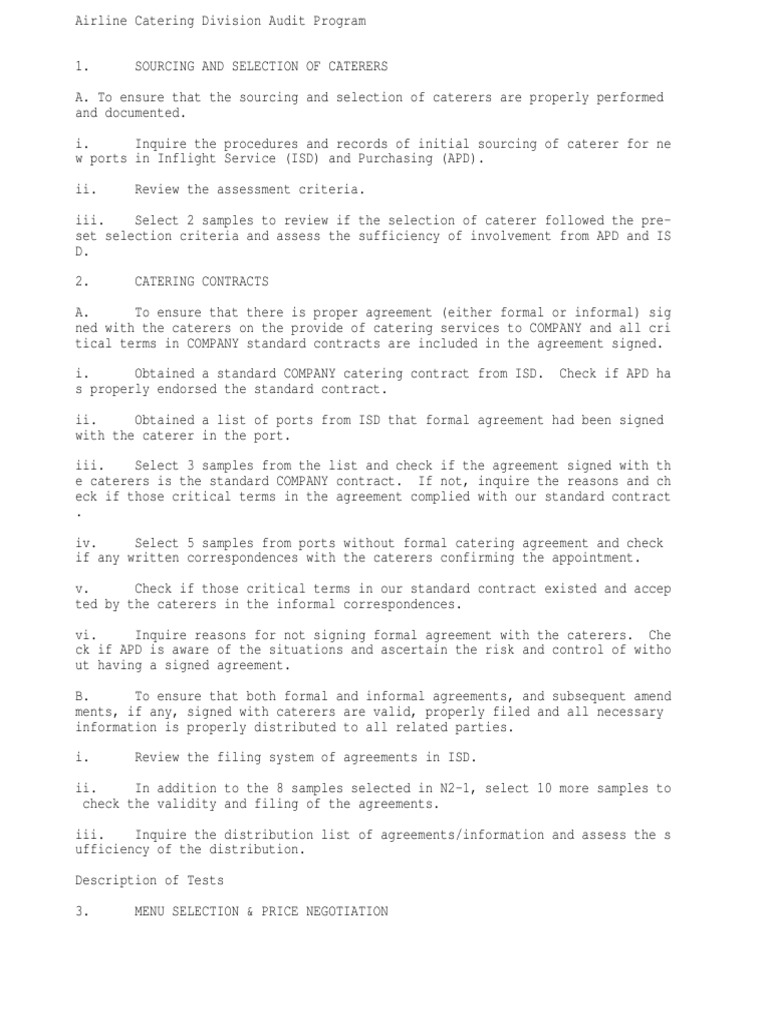 Airline Catering | PDF | Business