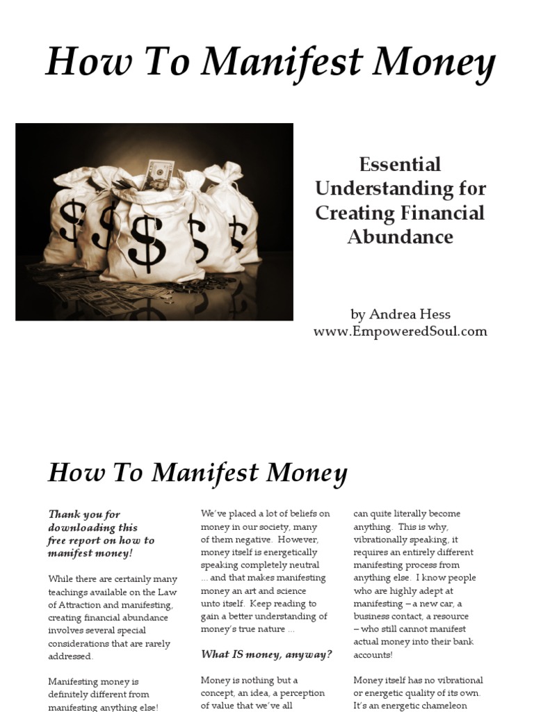 How to Manifest Money Consciousness Money