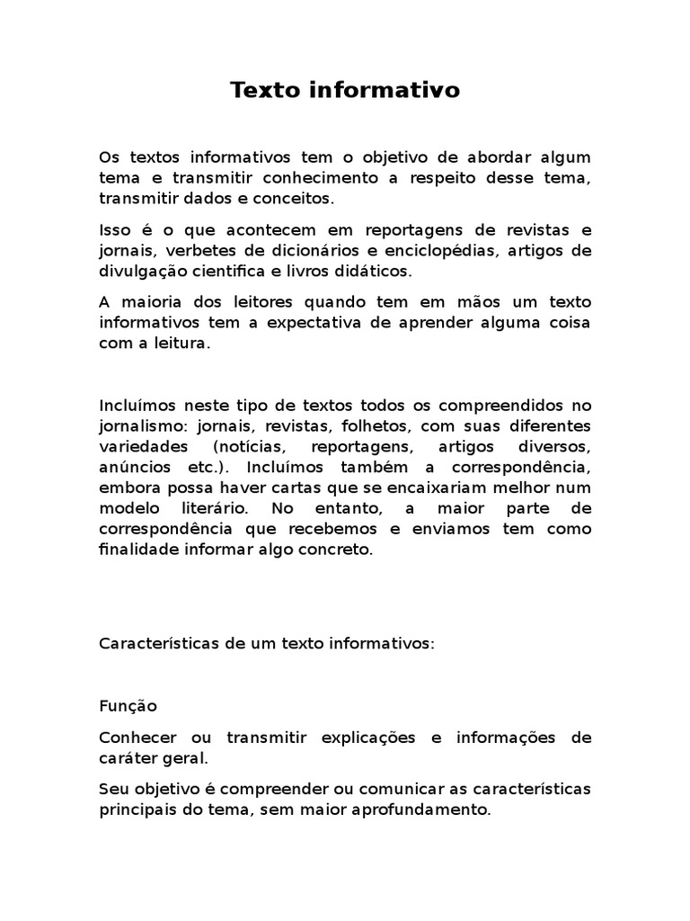 Textos Informativos | PDF