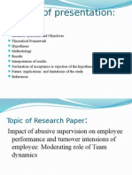 Presentation of Research Paper