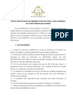 EDITAL 1º Processo Seletivo - LACMe