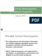 Private School Participation in Federal Programs