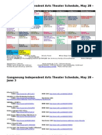 Gangneung Independent Arts Theater Schedule, May 28 - June 3
