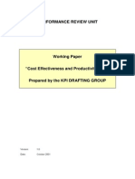 Cost Effectiveness and Productivity Kpis 2001