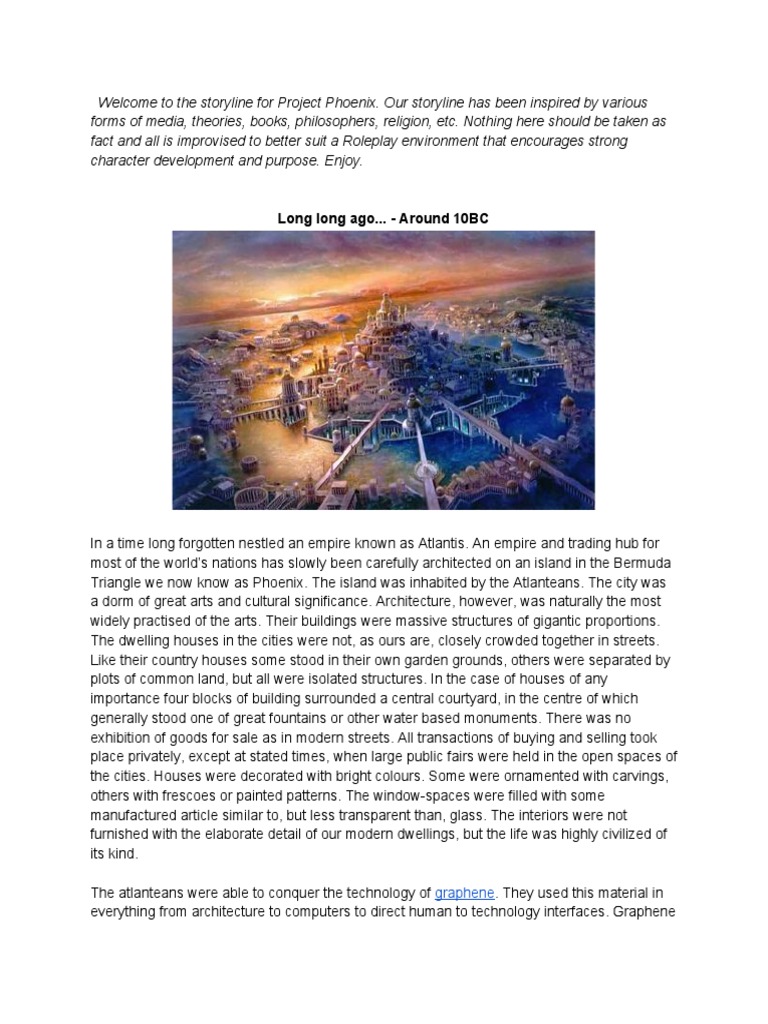 Project Phoenix Storyline | PDF | Atlantis | Earth