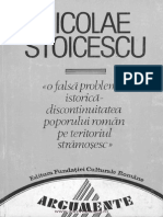 O Falsă Problemă Istorică - Discontinuitatea Poporului Român Pe Teritoriul Strămoşesc