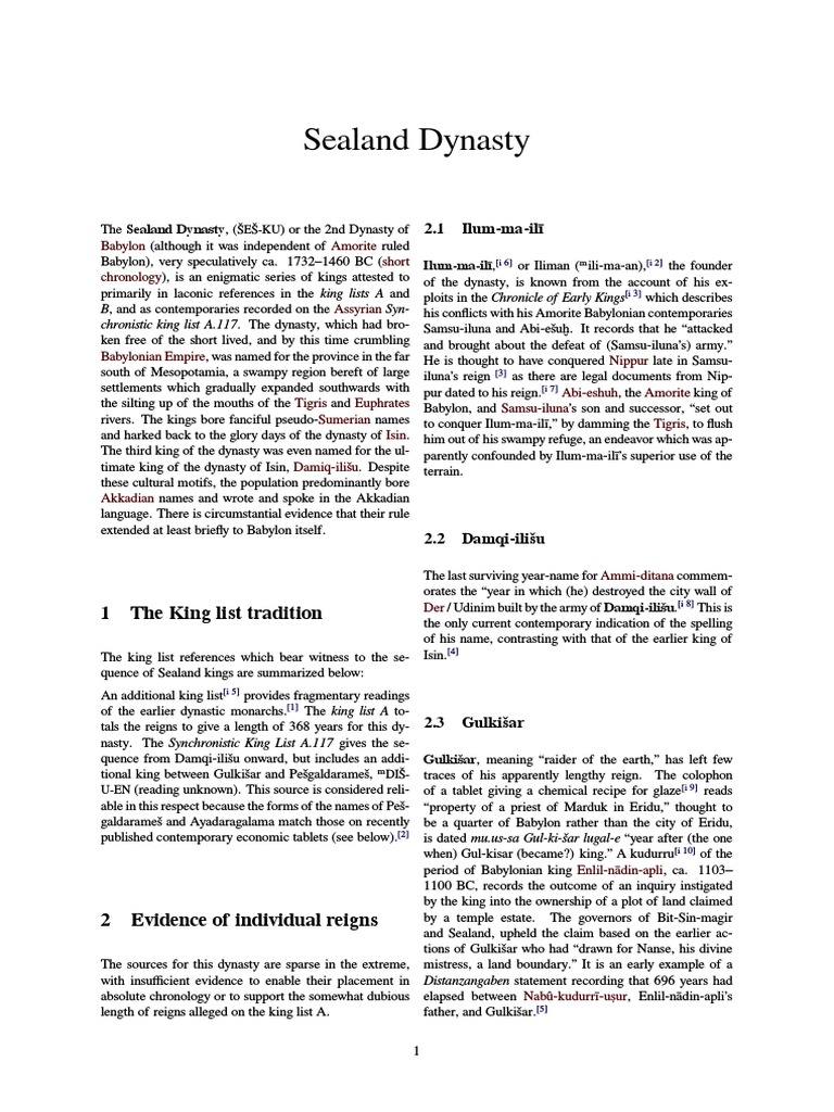 Sealand Dynasty Babylonia Ancient Near East Free 30day Trial