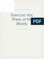 Exercise Voc 1parts of The Bbody