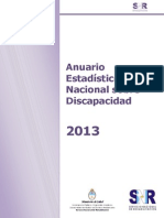 Anuario Estadistico Nacional Sobre Discapacidad - 2013