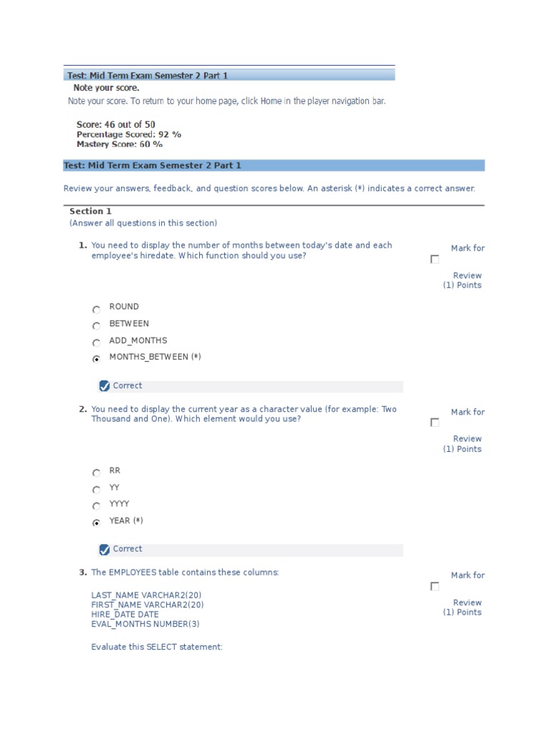 SQL Functions and Queries Midterm Review | PDF | Data Management ...