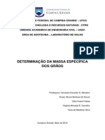 Determinação Da Massa Específica Dos Grãos