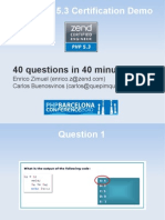 Zend PHP 5.3 Certification Demo (With Correction)