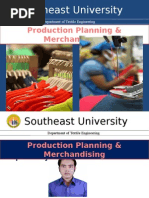 Production Planning & Merchandising: Southeast University