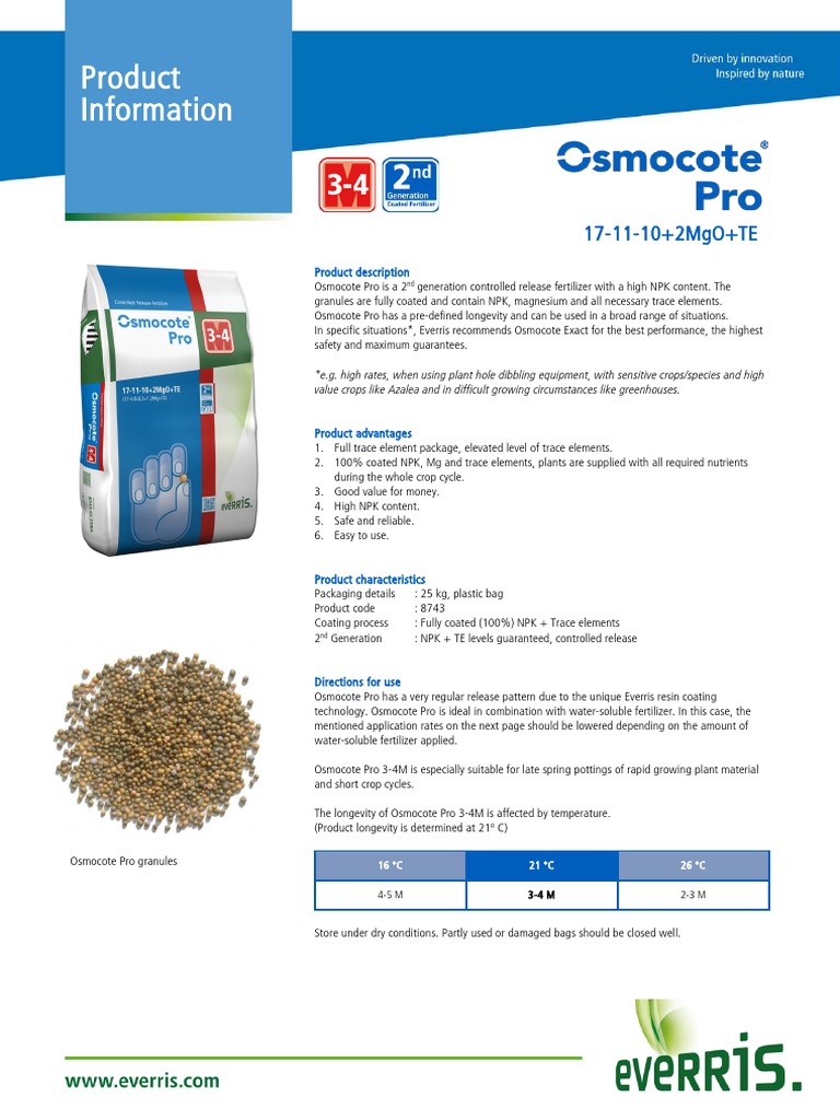 Osmocote Pro 34M•171110_DEF Fertilizer Chemical Elements