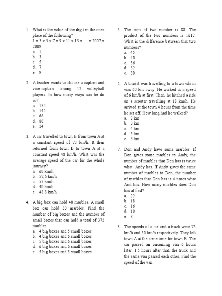 Solutions to Mathematics and Logic Problems | PDF | Business