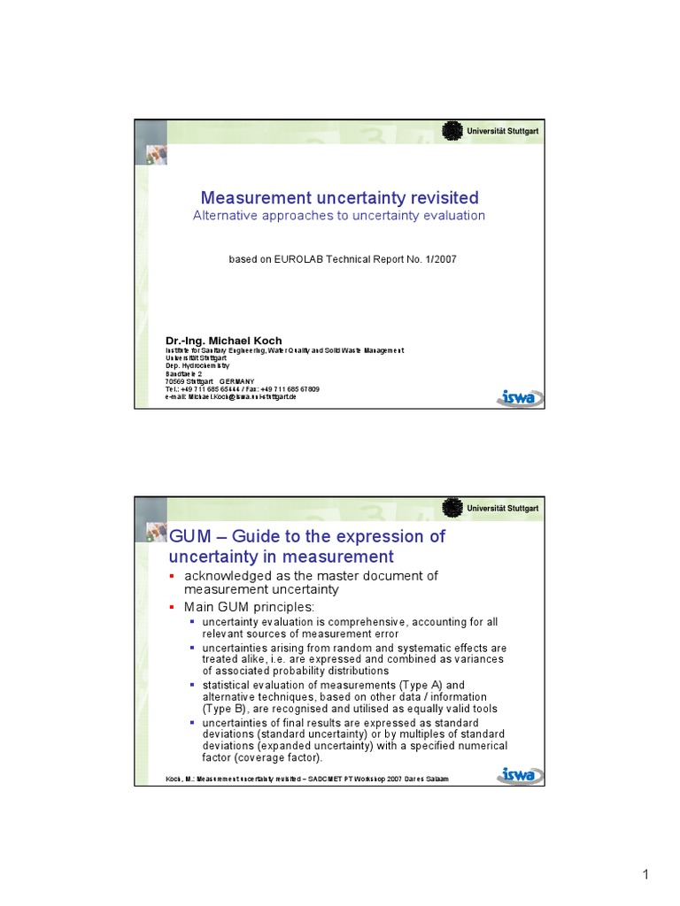 Advanced Measurement Uncertainty Techniques | PDF | Uncertainty ...