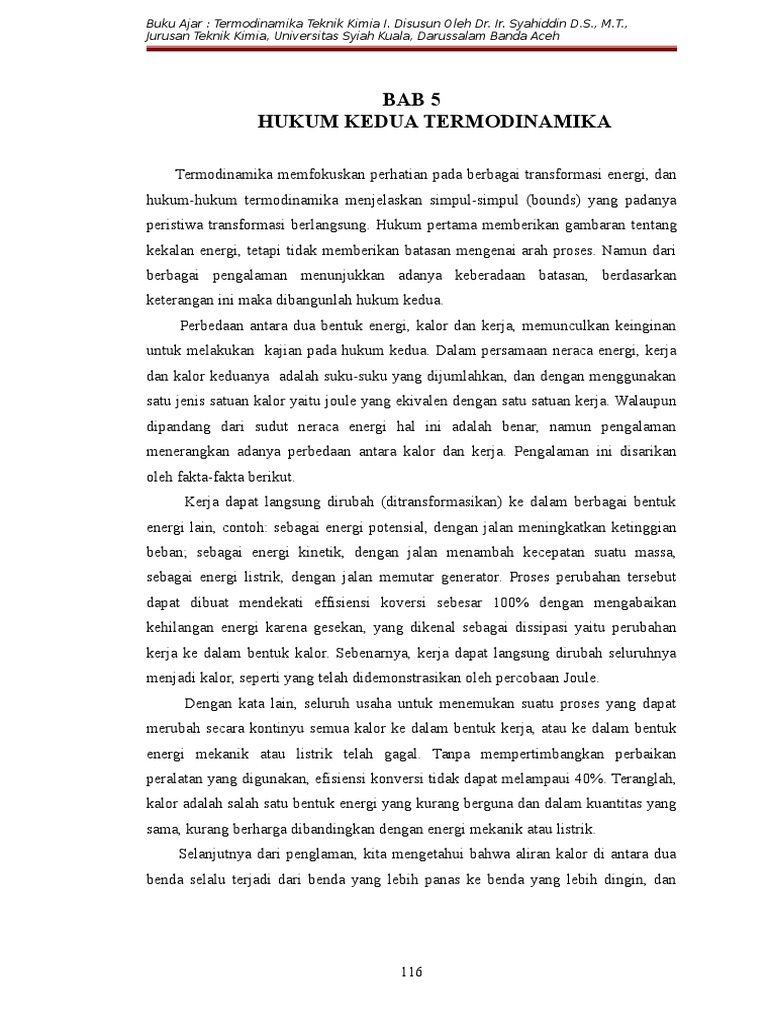 Bab 5 Hukum Termodinamika Ii