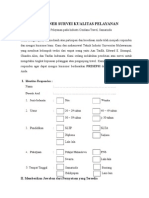 Kuesioner Survei Kepuasan Konsumen