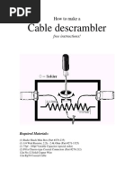 How To Make A Cable Descrambler