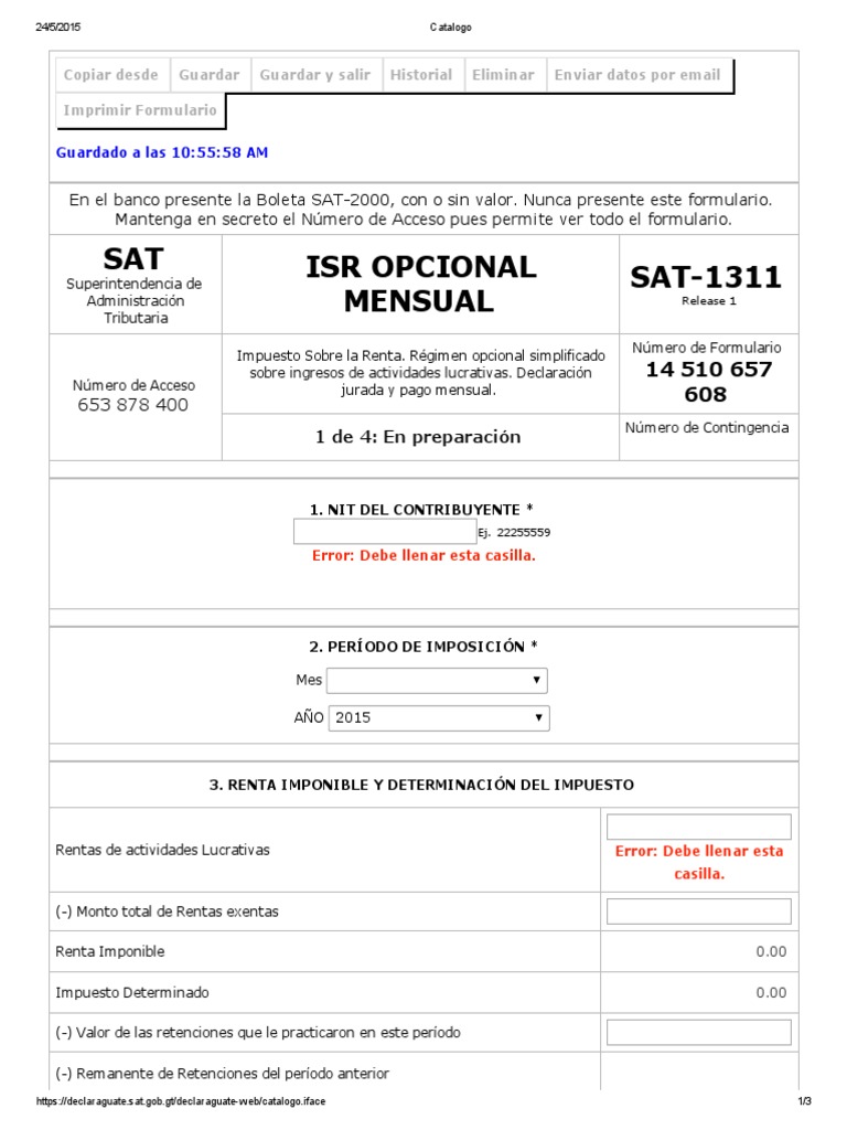 Buscar Formulario En Declaraguate