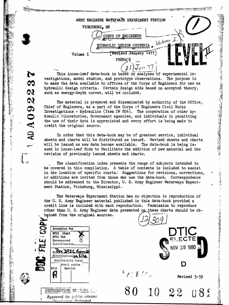 Hydraulic Design Criteria Usace PDF PDF Spillway Atmospheric Pressure