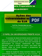 Ações Das Universidades No Campo Da EJA 2011 Atual