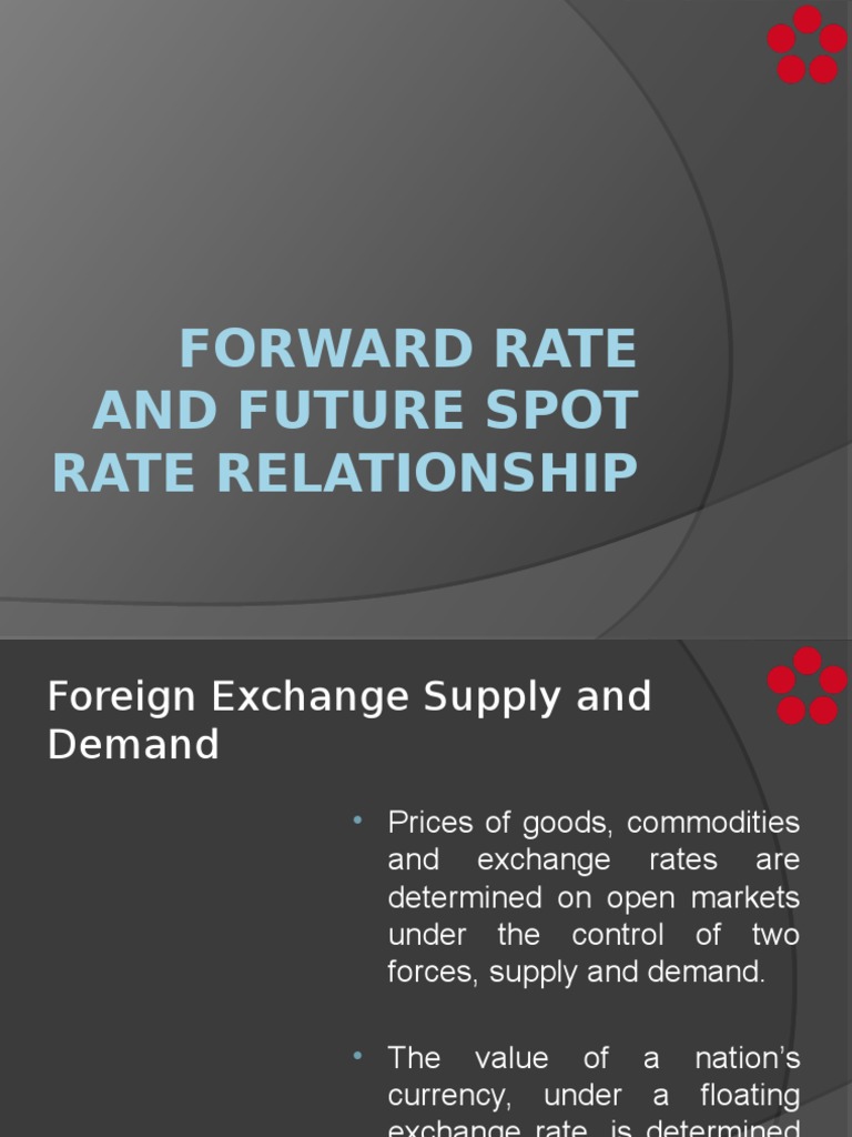 Forward Rate And Future Spot Rate Relationship Spot Contract
