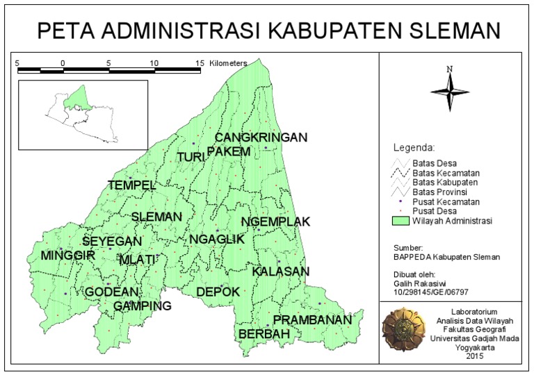 Peta Administrasi Kabupaten Sleman | PDF