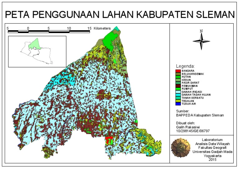 Peta Penggunaan Lahan Kabupaten Sleman | PDF