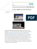 Concurso de Captura de Bichos