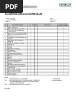 Tower Crane Checklist