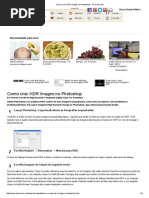 Como Criar HDR Images Em Photoshop - For Dummies